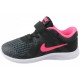 NIKE REVOLUTION 4 NEGRAS Y ROSAS ZAPATILLAS NIÑA 943308 004