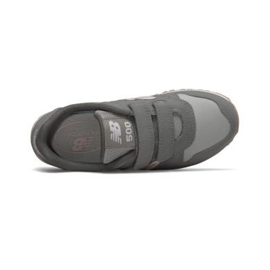 NEW BALANCE ZAPATILLA NIÑA KV500 PGY GRIS Y ROSA