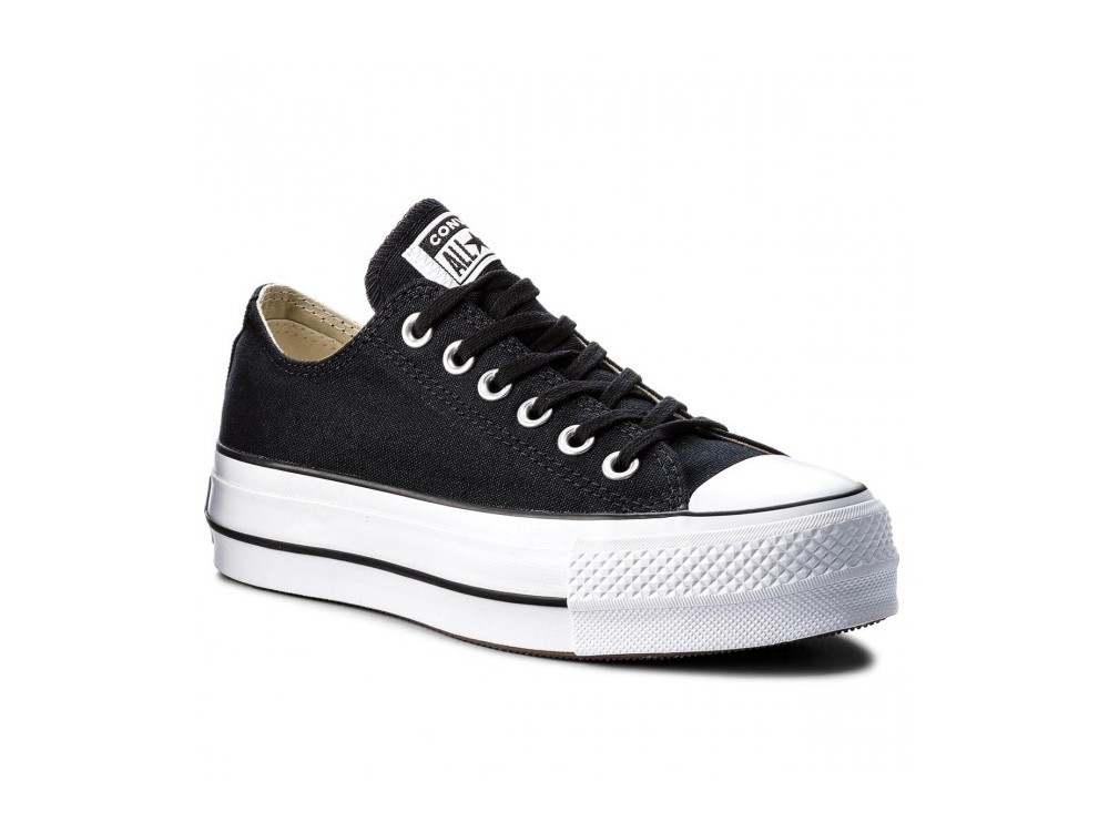 converse negras con blanco