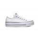 CONVERSE CHUCK TAYLOR ALL STAR LIFT CLEAM PLATAFOTMA MUJER 561680C BLANCAS PIEL