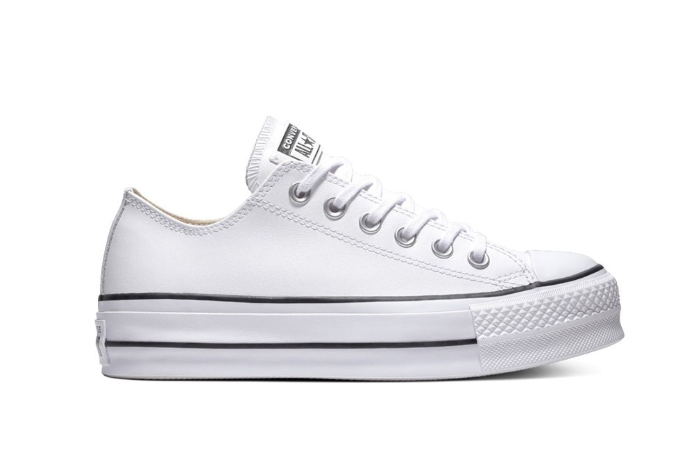 CONVERSE :Zapatillas Mujer All star Clean OX 561680C Blancas Piel|Baratas online