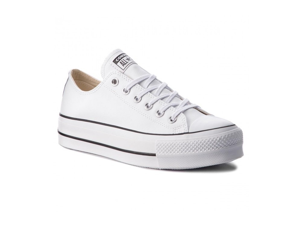 converse blancas mujer cuero