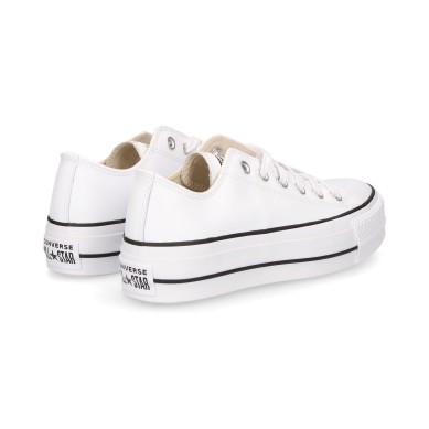 CONVERSE CHUCK TAYLOR ALL STAR LIFT CLEAM PLATAFOTMA MUJER 561680C BLANCAS PIEL