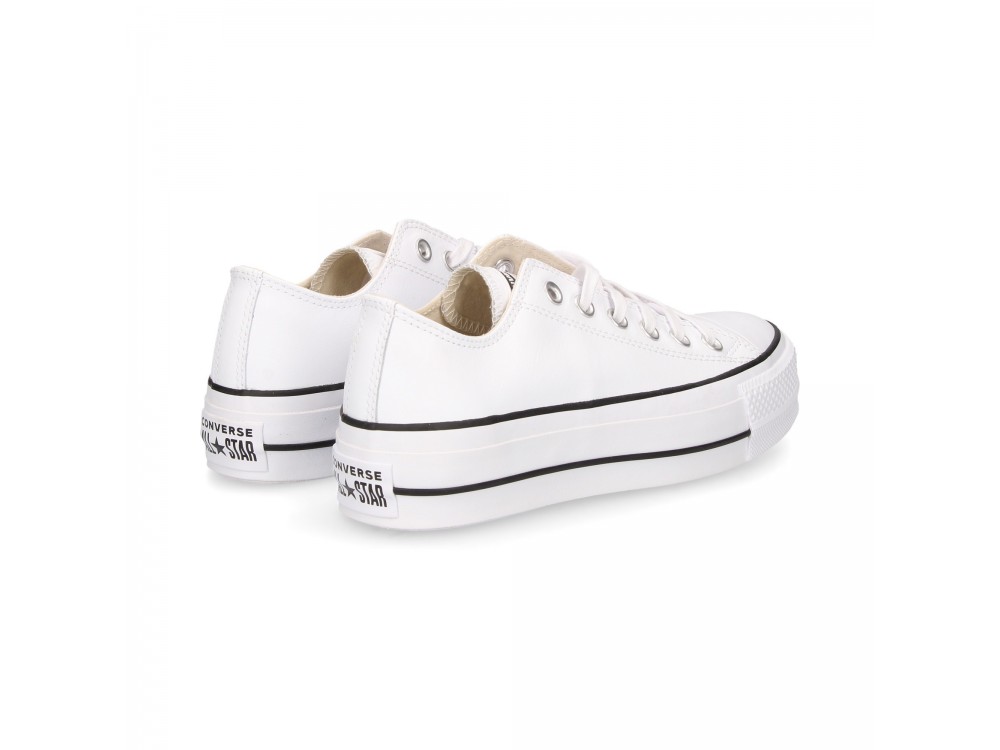 CONVERSE :Zapatillas Mujer Plataforma All star Lift Clean OX Blancas Piel|Baratas online