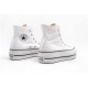 CONVERSE CHUK TAYLOR ALL STAR LIFT HI BOTA PLATAFORMA 560846C BLANCAS