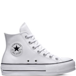 CONVERSE CHUK TAYLOR ALL STAR BOTA PLATAFORMA PIEL 561676C BLANCAS