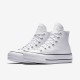 CONVERSE CHUK TAYLOR ALL STAR CTAS LIFT CLEAN HI BOTA PLATAFORMA PIEL 561676C BLANCAS