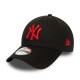 NEW ERA CAP LEAGUE ESSENTIAL 94 GORRA 12380594 NEGRA Y ROJA