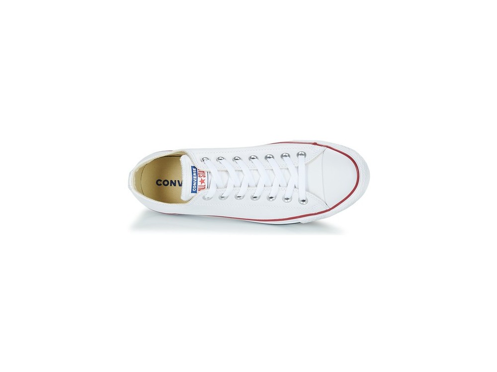 converse blancas cuero mujer