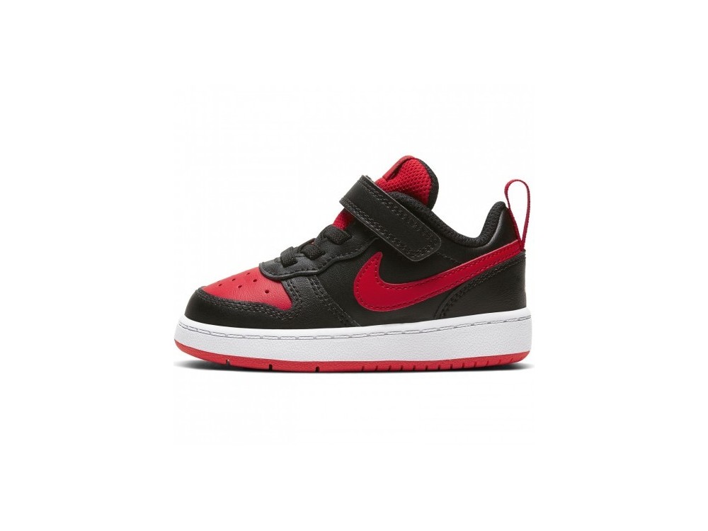 Banco Ruina mal humor NIKE COURT BOROUGH LOW 2: Zapatillas Infantil Nike Court Borough BQ5453 007  Negra y Roja