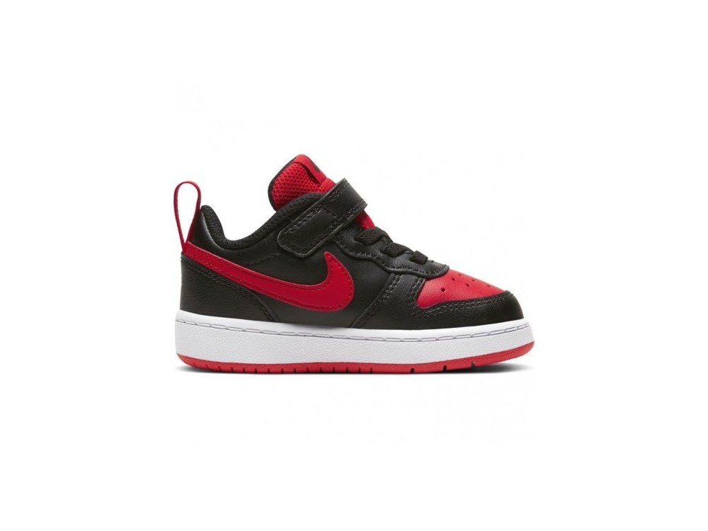 NIKE COURT BOROUGH LOW 2: Zapatillas Court Borough BQ5453 007 Negra y Roja