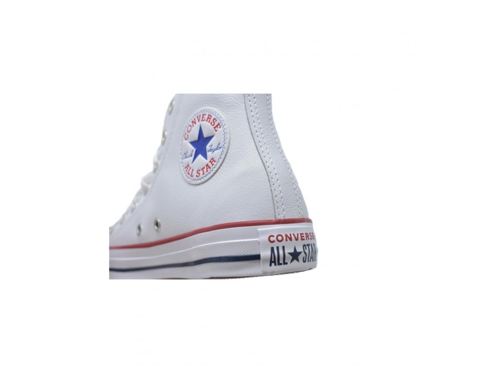 Contestar el teléfono costo Comportamiento CONVERSE BOTA : Converse Chuck Taylor All Star HI 132169C Blancas Piel //  Baratas Online