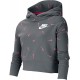 SUDADERA NIKE SPORTWEAR NIÑA CZ2566 079 GRIS Y ROSA