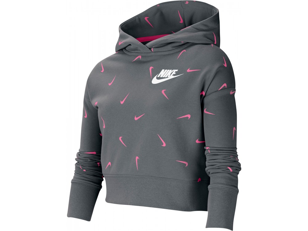 NIKE SPORTWEAR: COMPRAR SUDADERA NIKE CZ2566 079 GRIS Y ROSA / Barata online