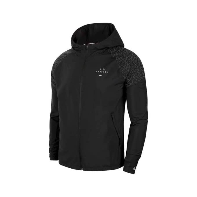 NIKE CHAQUETA ESSENTIAL RUN DIVISION FLASH HOMBRE CU7870 010 NEGRA