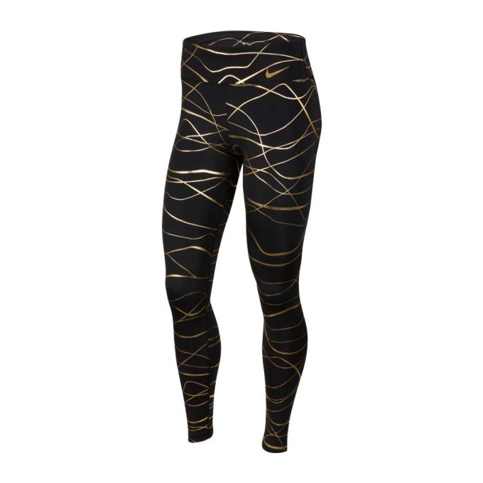 NIKE ICON CLASH FAST MALLAS MUJER CU3333 010 NEGRA Y DORADA