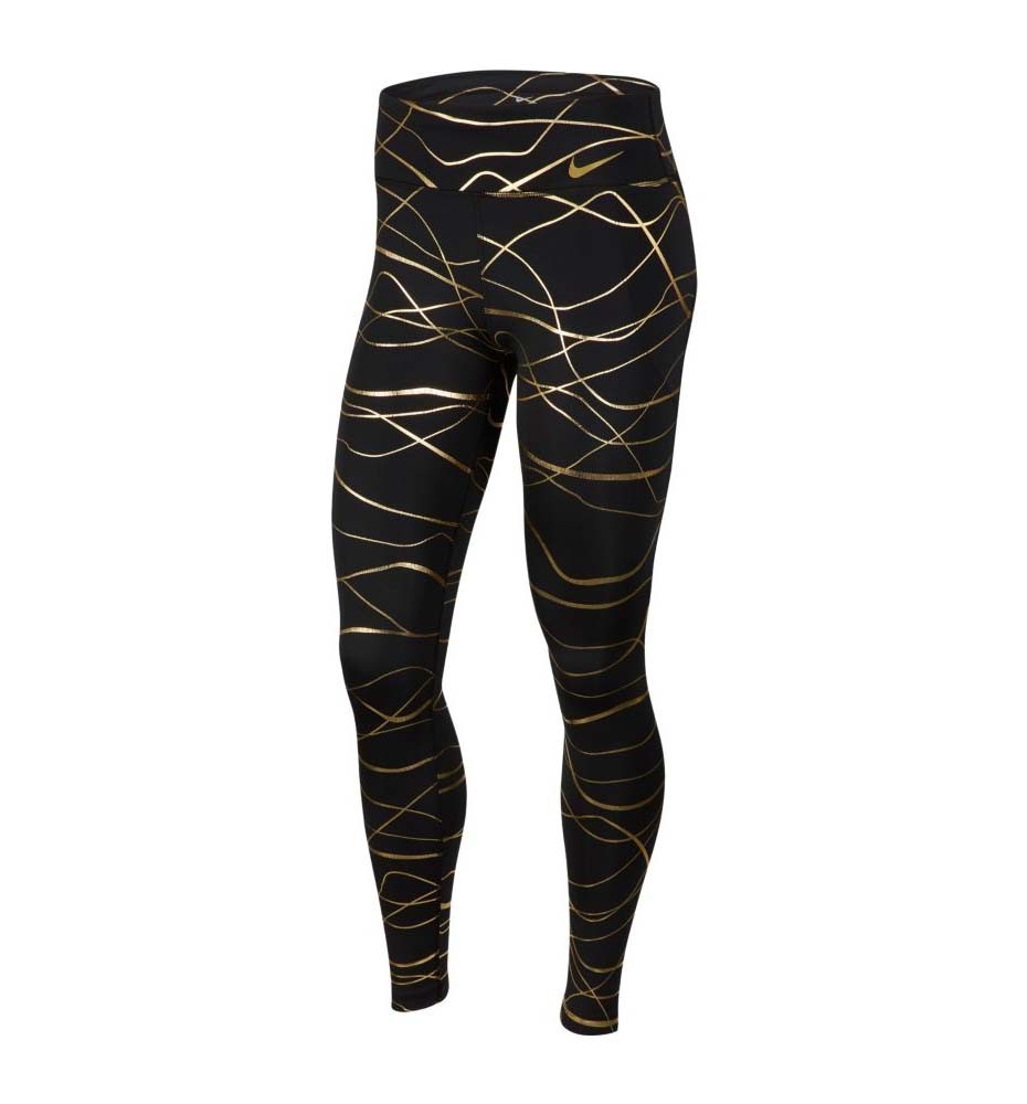 Comprar Mallas Mujer - Leggins Nike Baratas CU3333 010 NEGRO Y DORADO