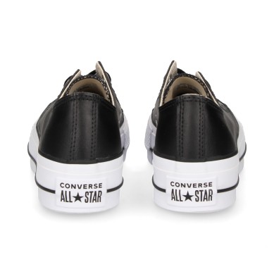 CONVERSE CHUCK TAYLOR ALL STAR LIFT CLEAM PLATAFOTMA MUJER 561681C NEGRAS PIEL