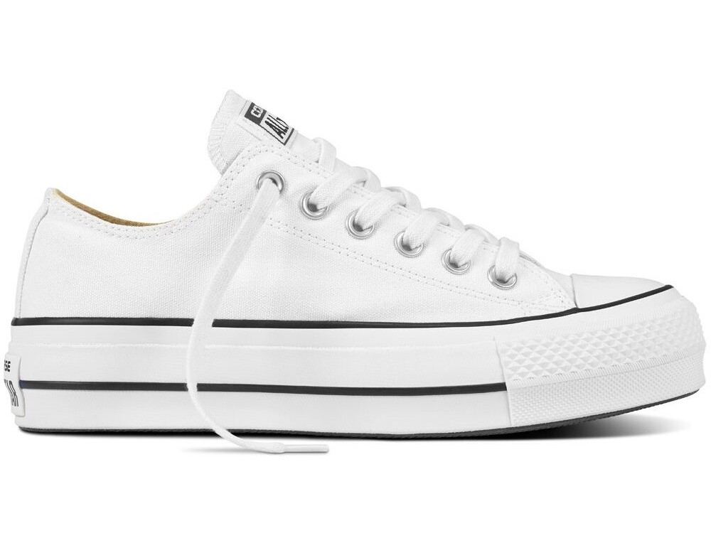 CONVERSE :Zapatillas Mujer Plataforma All OX Blancas