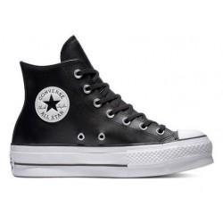 CONVERSE CHUK TAYLOR ALL STAR CTAS LIFT CLEAN HI BOTA PLATAFORMA PIEL 561675C NEGRAS