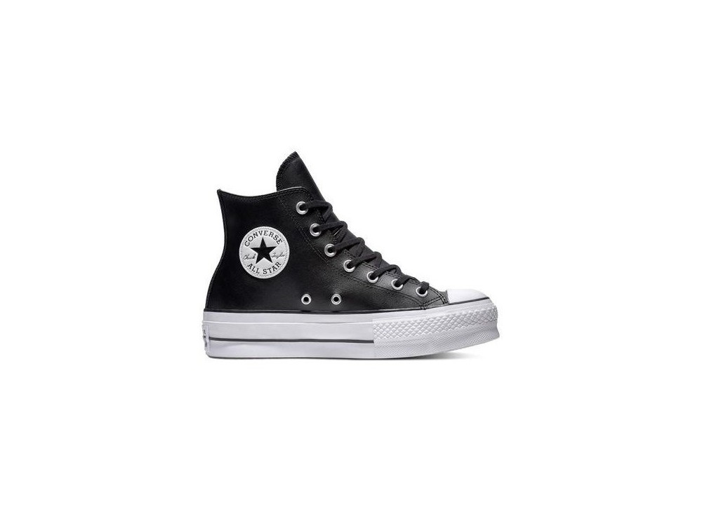 CONVERSE PLATAFORMA NEGRAS| CONVERSE Plataforma Negras Piel