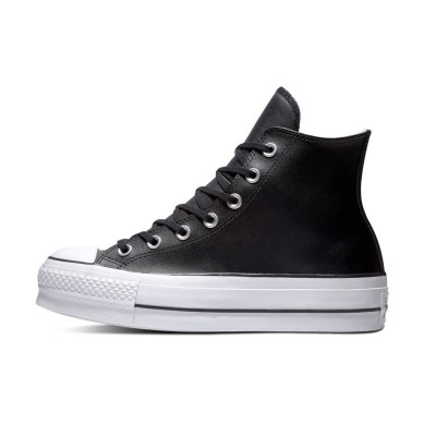 CONVERSE CHUK TAYLOR ALL STAR CTAS LIFT CLEAN HI BOTA PLATAFORMA PIEL 561675C NEGRAS