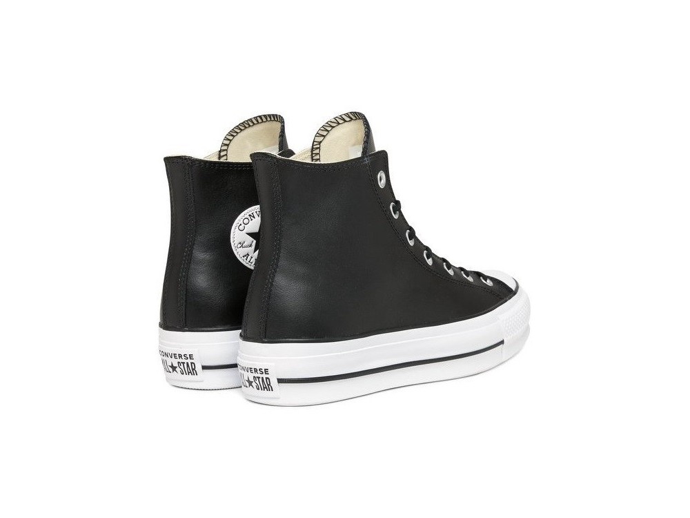 CONVERSE PLATAFORMA NEGRAS| Plataforma Negras Piel