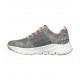 SKECHERS MUJER ARCH FIT COMFY WAVE 149414/GYPK GRIS