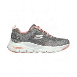SKECHERS MUJER ARCH FIT COMFY WAVE 149414/GYPK GRIS