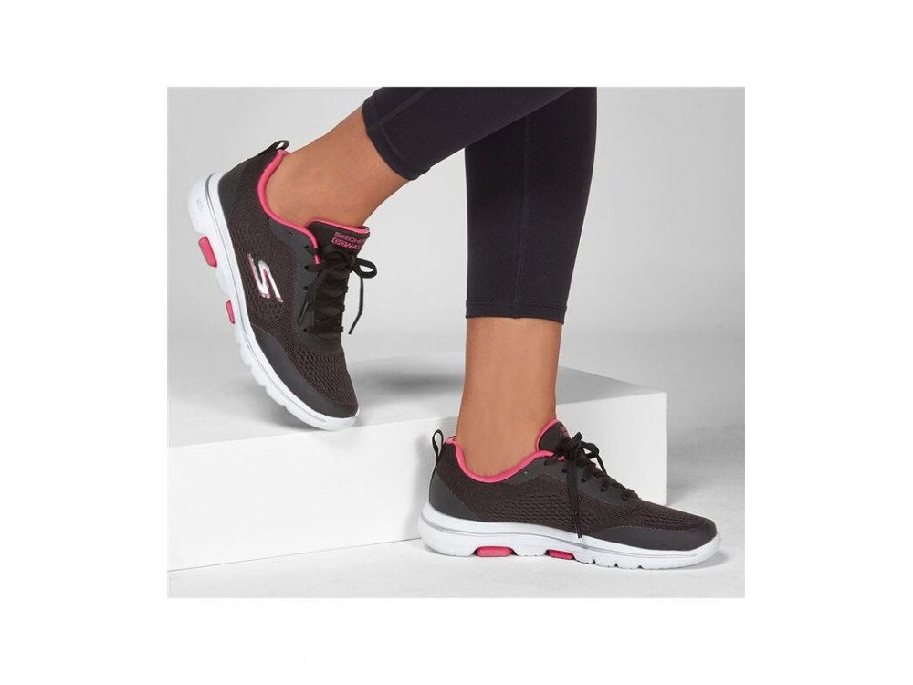 Skechers Mujer // Comprar Zapatillas Skechers Go Walk 5 Exqusire Mujer  Baratas Online 15953/bkpk Negra