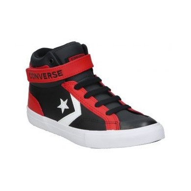 CONVERSE PRO BLAZE STRAP BOTA NIÑO 671531C NEGRA Y ROJA
