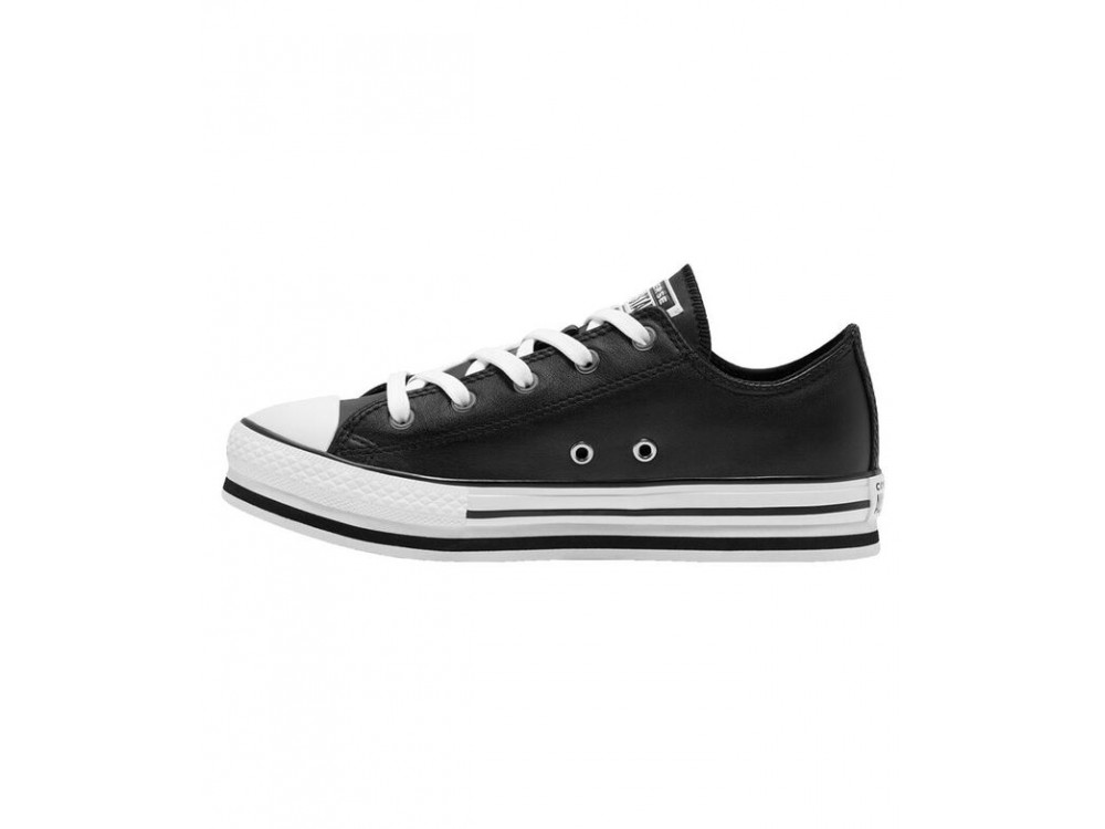 Converse Piel Negras - Baja Piel Mujer Negras Outlet Baratas