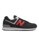 NEW BALANCE HOMBRE ML574HY2 NEGRO ROJO