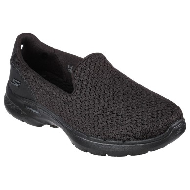 SKECHERS MUJER GO WALK 6 SEA COAST 124523/BBK NEGRA