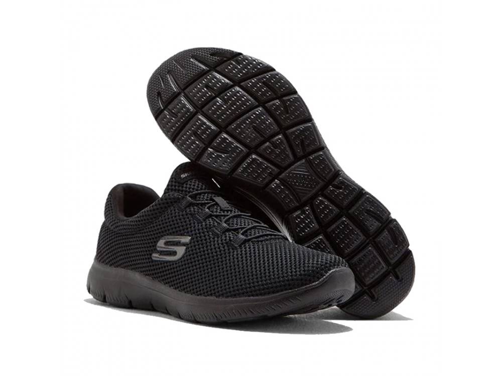 Zapatillas de trabajo de mujer SKECHERS 12985-bbk color negro