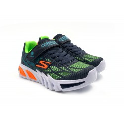 SKECHERS NIÑO AZUL Y VERDE FLUOR 400137LNVMT