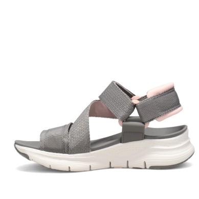 SANDALIA SKECHERS MUJER  ARCH FITPOP RETRO 119249GYPK GRIS