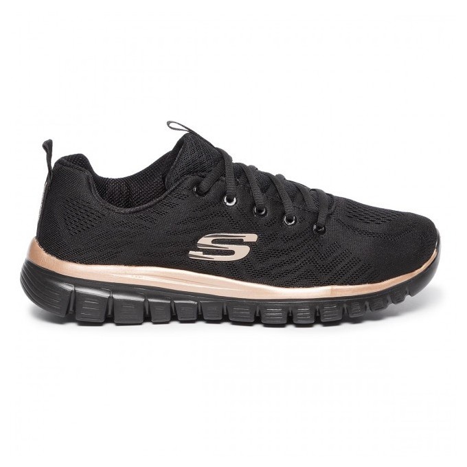 SKECHERS GRACEFUL GET CONNECTED MUJER 12615BKRG NEGRAS