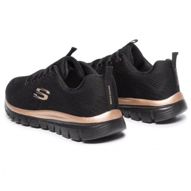 SKECHERS GRACEFUL GET CONNECTED MUJER 12615BKRG NEGRAS