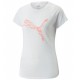 PUMA CAMISETA LOGO SS  TEE BLANCA MUJER 522194-02