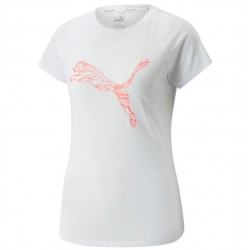 PUMA CAMISETA LOGO SS  TEE BLANCA MUJER 522194-02