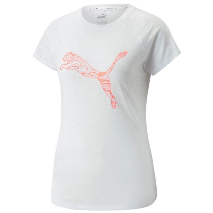 PUMA CAMISETA LOGO SS  TEE BLANCA MUJER 522194-02