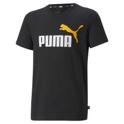 PUMA CAMISETA ESS 2 LOGO TEE NIÑO 586985-54 NEGRA