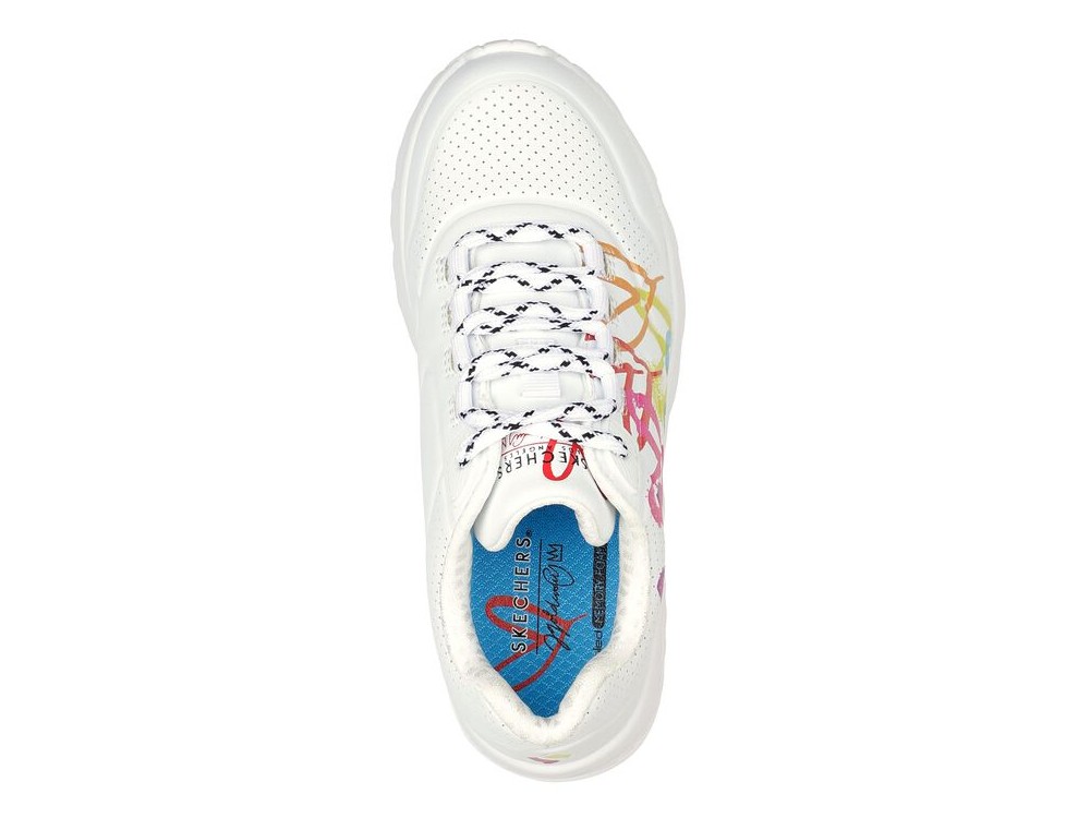 Zapatillas skechers top blancas niña