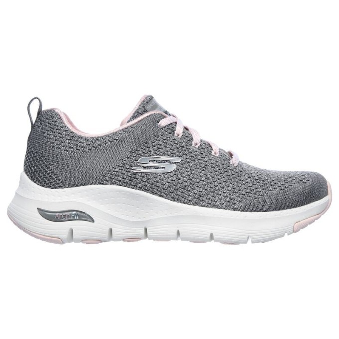 SKECHERS MUJER ARCH FIT INFINITE ADVENTURE  149058/GYPK GRIS