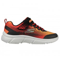 SKECHERS GO RUN 650 NORVO NIÑO 405035L/BKRD NEGRA Y NARANJA