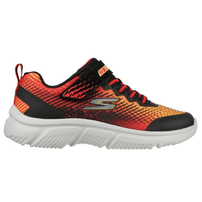 SKECHERS GO RUN 650 NORVO NIÑO 405035L/BKRD NEGRA Y NARANJA