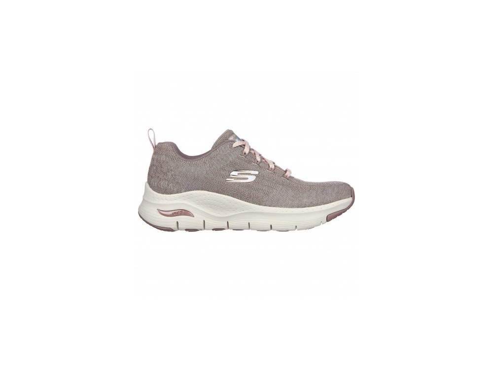SKECHERS MUJER ARCH FIT COMFY WAVE 149414/DKTP MARRON CLARITO