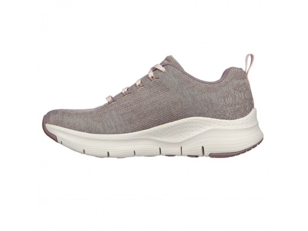 SKECHERS MUJER ARCH FIT COMFY WAVE 149414/DKTP MARRON CLARITO