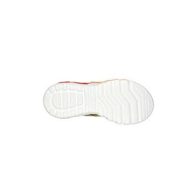 ZAPATILLAS SKECHERS 400135N BKMT LUCES BEBE NEGRA Y NARANJA